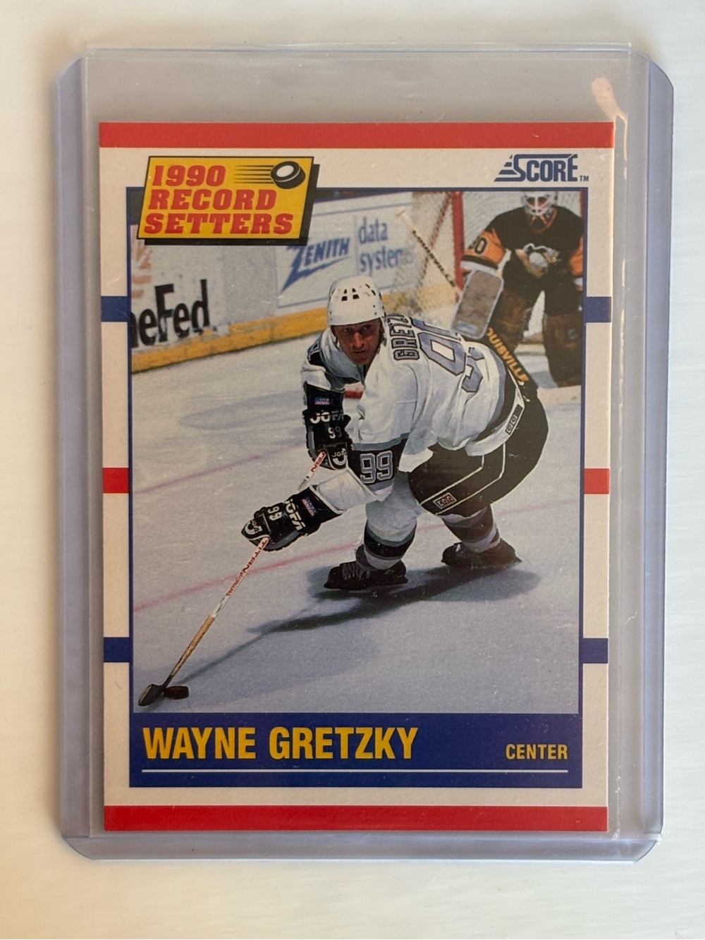 Wayne Gretzky 1990-91 Score #347 Record Setters LA Kings Hockey Card